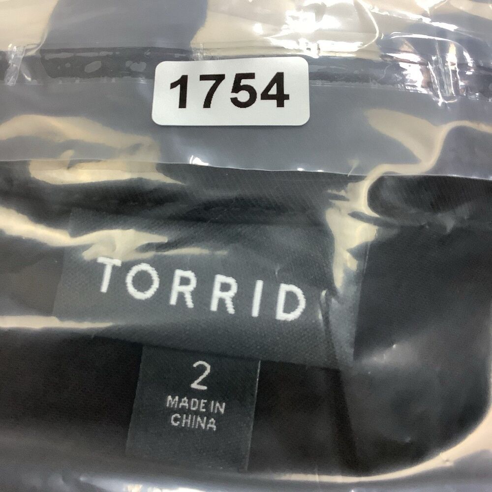 Torrid Button Up Black Dress Women 2 2X V Neck Short Sleeve Dark Academia Goth - Picture 12 of 13